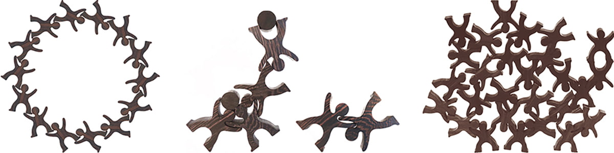 デザインフォーラム展出品作の同形の人型による積木のバリエーション画像